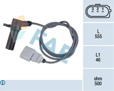 FAE 79132 Krank Devır Sensoru Transporter T5 Beetle Bora Golf Iv Sharan A3 Alhambra Ibıza Leon Toledo Fabıa Oc 38957147E