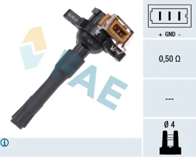 FAE 80216 Atesleme Bobını Bmw M50 M52 M54 M62 S62 3-E36 Z3 E46/5-E39/7-E38/X5-E53/Z8-E52 Range Rover Iıı 02>05 9067830 NEC101000L NEC101010