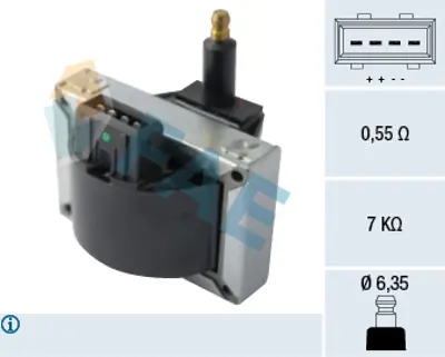 FAE 80260 Atesleme Bobını P106 P306 P405 Partner Berlıngo Ax Zx Tu1m (1,1 8v) Tu3 2 (1,4 8v Karburatorlu) P605 597045 96035284
