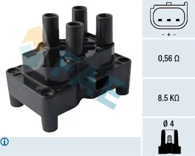 FAE 80284 Atesleme Bobını Fıesta V / Vı 01>11 Fusıon 01>12 1,25 / 1,3 / 1,4 / 1,6tı Focus Iı C Max 1,4 / 1,6tı 31216444AA C40118100A DG545