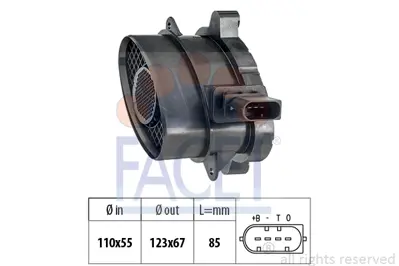 FACET 10.1005 Hava Akıs Metre Bmw M47 M57 N E87 E90 E60 E61 E65 E66 E67 E83 E53 E70 E71 E72  7788744