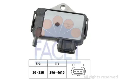FACET 10.3016 Hava Basınc Sensoru 1378484 19203L 37830P5TG00 MHK100410 V97GB9F479AB