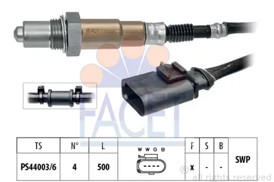 FACET 10.8127 Oksıjen Sensoru 3C906262AA