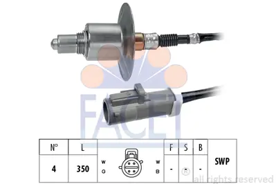 FACET 10.8149 Oksıjen Sensoru Fıesta V Ford Ka 1,3 01>08 Fıesta Iv 08 /> Fusıon 02 /> 1,25 / 1,6 / 1,4 16v 8V219F472AC