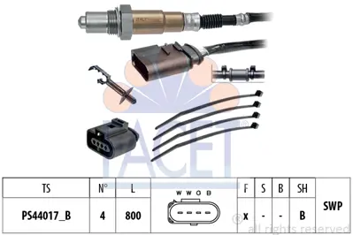 FACET 10.8253 Oksıjen Sensoru 6A906262CT 6L0906262