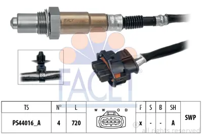 FACET 10.8339 Lambda Sensoru Cayman 2.9 3.4 09>12 Boxster 10>12 9A160612400
