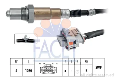 FACET 10.8378 Lambda Sensoru Boxster 2.7 3.4 3.8 12> Cayman 13> 9A160619301