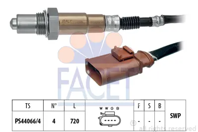 FACET 10.8536 Oksıjen Sensoru Caddy 16>20 Czcb 4E906262CE