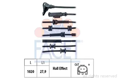 FACET 21.0021 Tekerlek Hız Sensoru 51745715