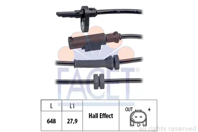 FACET 21.0088 Tekerlek Hız Sensoru 55703974 93189276