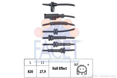 FACET 21.0140 Tekerlek Hız Sensoru 51890528