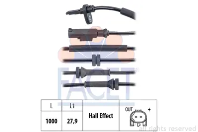 FACET 21.0143 Tekerlek Hız Sensoru 51812551