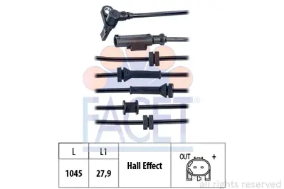 FACET 21.0160 Tekerlek Hız Sensoru 51779076