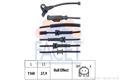 FACET 21.0161 Abs Hız Sensörü - Panda, Panda Van  // Ypsılon 05/2011 > 52070359