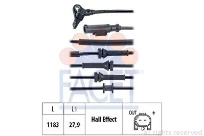 FACET 21.0166 Tekerlek Hız Sensoru 52070358 52070361