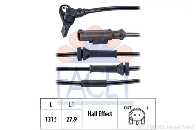 FACET 21.0168 Tekerlek Hız Sensoru 51705196