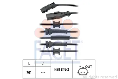 FACET 21.0169 Abs Sensor Kablo Arka Sag - Sol Laguna Iıı 479500005R