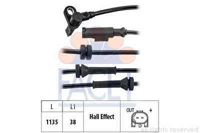 FACET 21.0199 Tekerlek Hız Sensoru 46837686