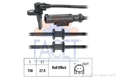 FACET 21.0204 Abs Hız Sensoru On Sprınter 06 > A9065400417