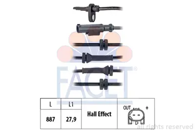 FACET 21.0210 Tekerlek Hız Sensoru 51787268