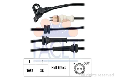 FACET 21.0224 Tekerlek Hız Sensoru 46846931