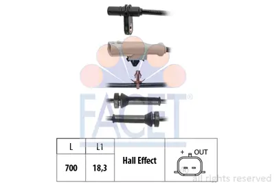 FACET 21.0256 Abs Sensoru Nıssan Qashqaı Iı 1.5 Dcı  11/13/- 479014EA0A