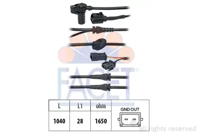 FACET 21.2122 Tekerlek Hız Sensoru 4B0927803B