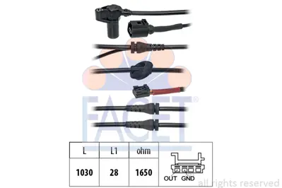 FACET 21.2124 Tekerlek Hız Sensoru 4B0927803E