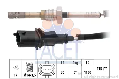 FACET 22.0132 Egzoz Gazı Sıcaklık Sensoru Alfa Romeo Gt 1.9 Jtd 11/03 - 09/10 