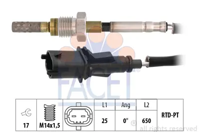 FACET 22.0166 Egzoz Gazı Sıcaklık Sensoru Alfa Romeo Gıulıetta Iı 2.0 Jtd  04/10-/ 