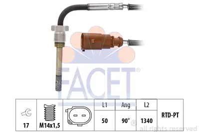 FACET 22.0347 Egzoz Gazı Sıcaklık Sensoru Vw Passat Varıant 2.0 Tdı 12/03 - 05/05 38906088B