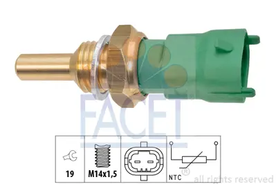 FACET 7.3394 Su Sıcaklık Sensoru Daf Cf65 01>13  Lf45-55 01>  /  Iveco Eurocargo I-Iıı 100e-110e-120e-140e-150e-1 1403945 2R0919501A 93159374