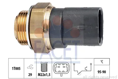 FACET 7.5136 Fan Musuru Opel Kadett E 12schov Omega B X25td 1341021