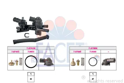 FACET 7.7956KK Termostat Vw Polo Iv 1.4  03/06-09/07  (7.8745k + 7.8788k + Connectıon Pıpe) 3C121142