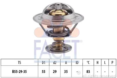 FACET 7.8323S Termostat 83â° 205 405 Dızel Xu Motor 206 307 406 Partner Iı Berlıngo Iı Expert Jumpy Boxer Iı Jumpe 133823 1767066G00000 2551129000 9616090180 SU00100223
