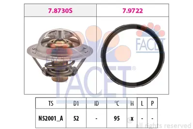 FACET 7.8946 Termostat M4r Clıo Iıı Laguna Iıı Megane Iıı 212303RC0A