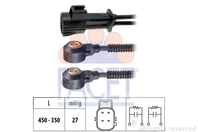 FACET 9.3174 Vuruntu Sensoru Focus Iı 2.5 04>11 Volvo C30 (533) T5 06>12 C70 Iı (542) T5 06>11 S40 Iı (544) T5 07 6M5G12A699AA 8653171