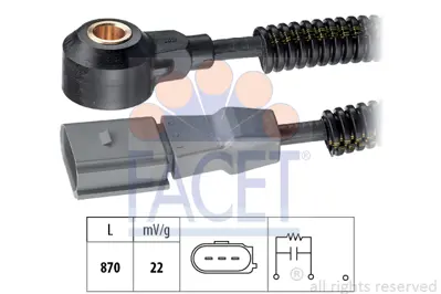 FACET 9.3192 Vuruntu Sensoru 7C905377D