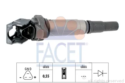 FACET 9.6507 Atesleme Bobını N43 N46 N52 N53 Bmw F10 E60 E90 E81 E82 E87 E88 E91 E92 E93 E61 F11 E63 E64 7638477