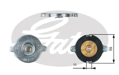 GATES RC117 Radyatör Yedek Su Depo Kapagı 214309C002
