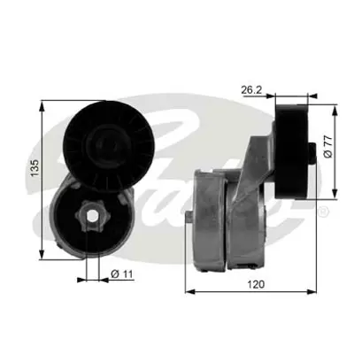 GATES T38443 Alternator Gergı Rulmanı (Kutuklu) Transıt (94 00) 2.5dı 2.5td Tourneo (94 00) 2.4 2.5dı 944F6A228BA