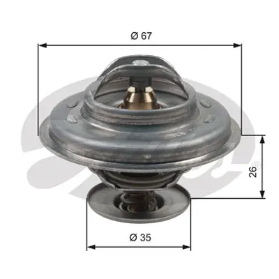 GATES TH11687G1 Termostat Bmw E36 E30 E34 M50 M52 88° 11537511580 3273728
