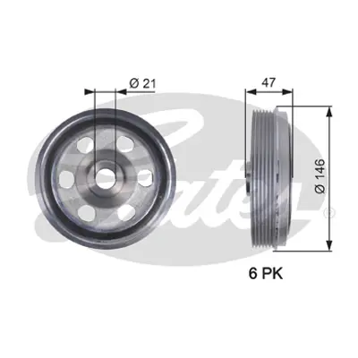 GATES TVD1082 Krank Kasnagı Ducato Boxer Jumper 2.8d Jtd Hdı (98 02) / (Klımasız) 515P9 99461230