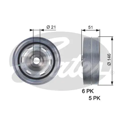 GATES TVD1083 Krank Kasnagı Ducato 2.8 Jtd 00 (Klımalı) 515T4 99462683