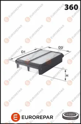 EUROREPAR 1667449080 Ehavafltelm 17220R6AJ00