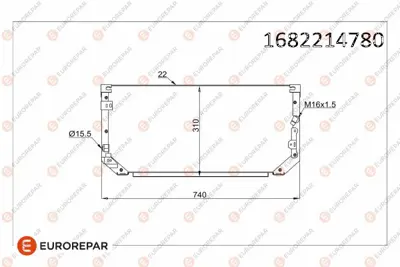 EUROREPAR 1682214780 Radyator 8846012480