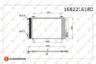 EUROREPAR 1682216180 Radyator 8846002150