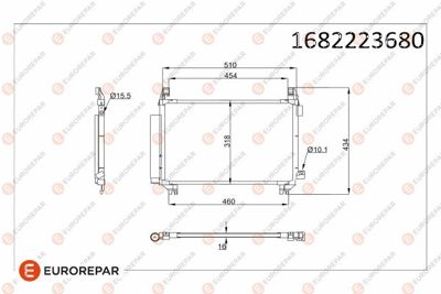 EUROREPAR 1682223680 Radyator 884600D200