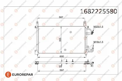 EUROREPAR 1682225580 Radyator 96265216