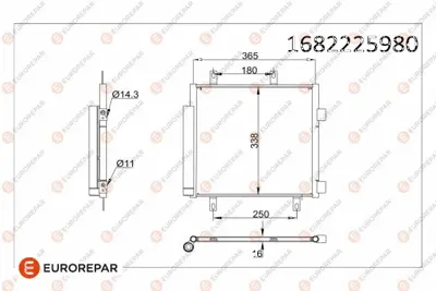 EUROREPAR 1682225980 Radyator 6455EF 884500H020